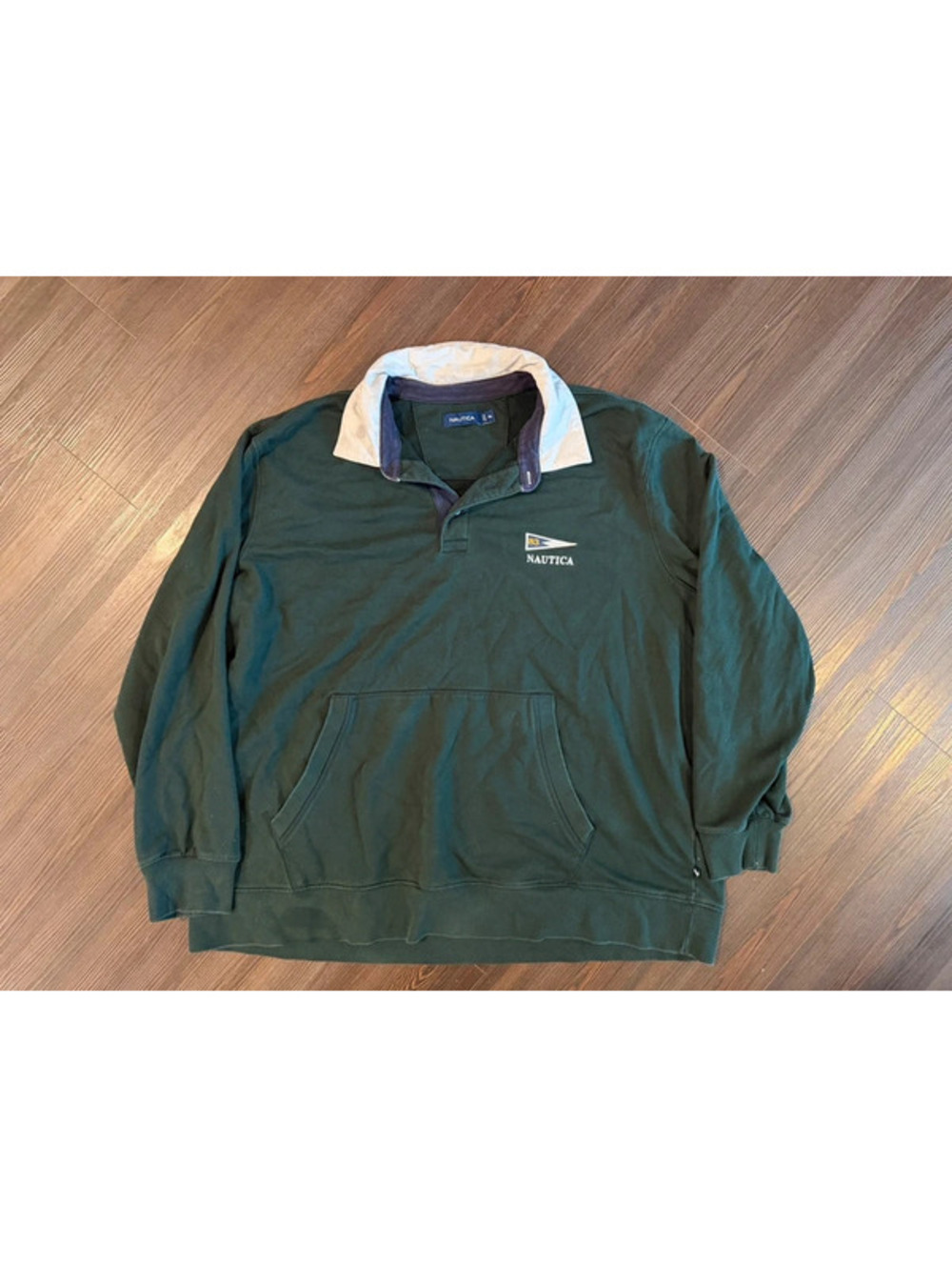 Men’s vintage Nautica sweater preppy academia sailing green 3xl